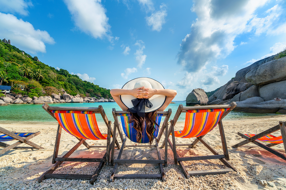 woman at the beach